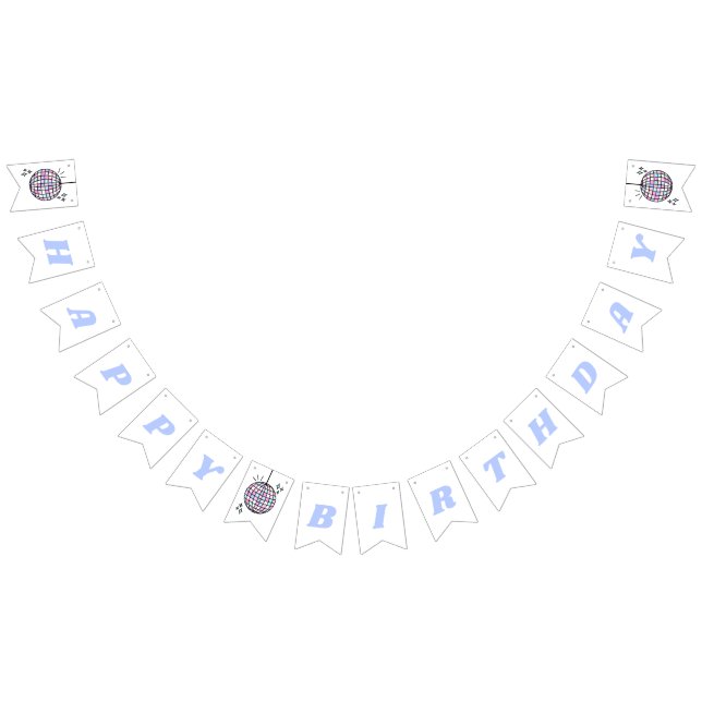 Neon Groovy Disco Boll Vimplar (Alla)