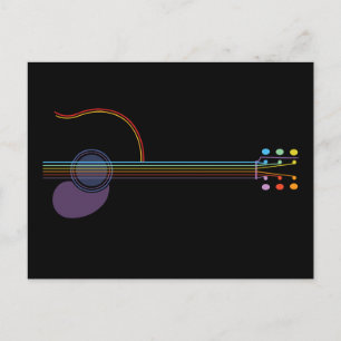 Neon Guitar Vykort