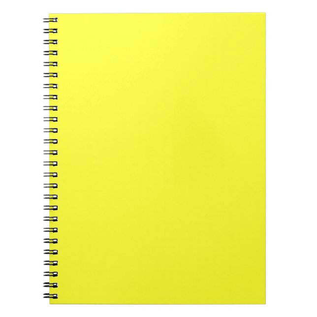 Neon Gul Enfärgad Minimalistisk Anteckningsbok (Framsidan)
