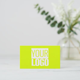 Neon gul - lägg till ditt logotyp affärskort visitkort