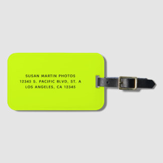 Neon gul och svart modern minimalistisk bagagebricka