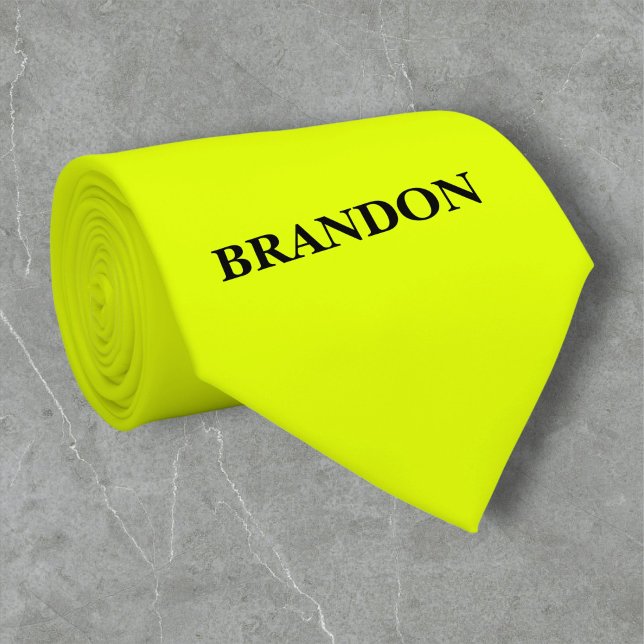 Neon Gul Retro Monogram Fluorescerande Ljus Slips (Skapare uppladdad)