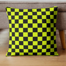 Neon Gult Black Checkerboard-Vintage