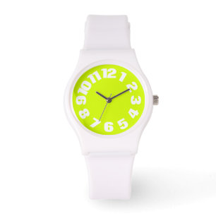 Neon Gult, Chartreuse med hög synlighet Armbandsur