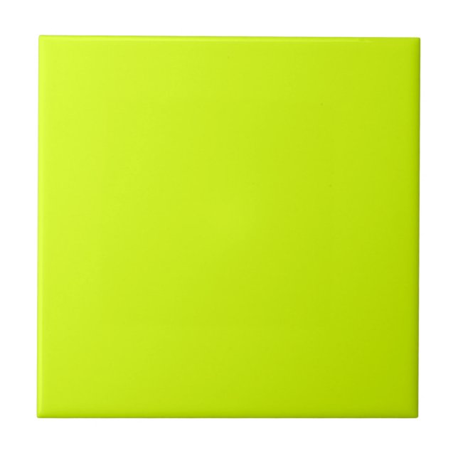 Neon Gult, Chartreuse med hög synlighet Kakelplatta (Framsidan)