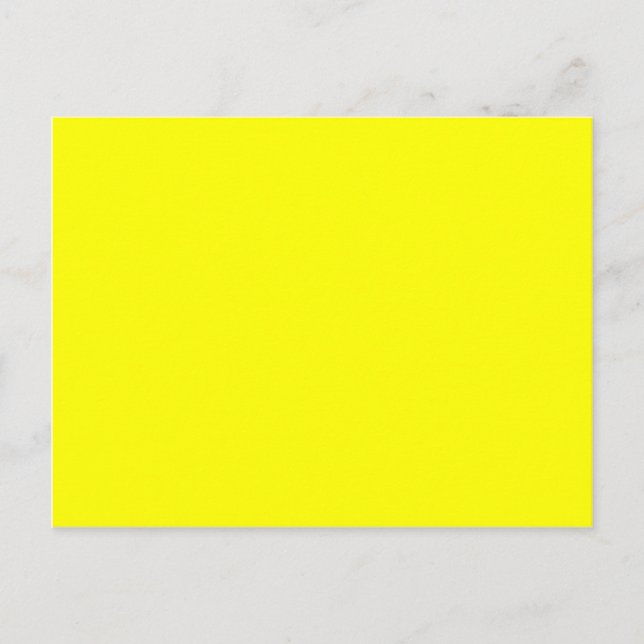 Neon gult hex-kod FFFF01 Vykort (Framsida)