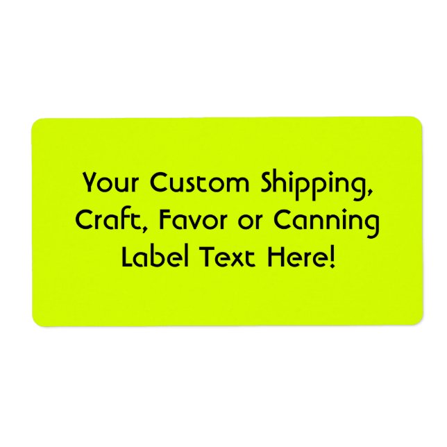 Neon Gult, hög synlighet Fraktsedel (Framsidan)