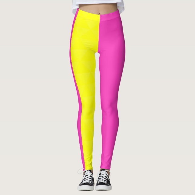 Neon gult leggings (Framsida)