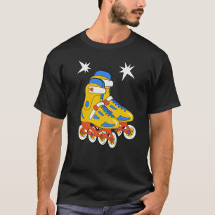 Neon Gult Roller Skates Pop Art T Shirt