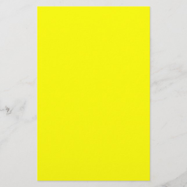 Neon Gult Solid Färg Brevpapper (Framsida)