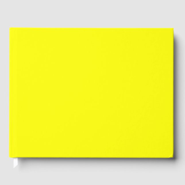 Neon Gult Solid Färg Gästböcker (Framsida)
