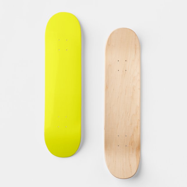 Neon Gult Solid Färg Mini Skateboard Bräda 18,5 Cm (Framsida)
