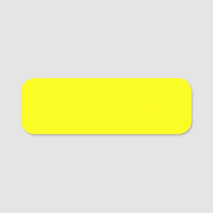 Neon Gult Solid Färg Namnbricka