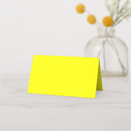 Neon Gult Solid Färg Placeringskort