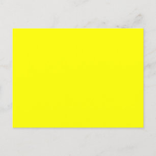 Neon Gult Solid Färg Vykort