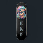 *~* Neon Hair Rainbow Troll AP89 Initial Mini Skateboard Bräda 18,5 Cm<br><div class="desc">(Sökkod AP89 för Troll-objekt och AP88 för medeltida temaobjekt ) Överför enkelt till andra Zazzle-produkter. BLACK-bakgrundsskateboard. Den ljusa och åh så lycklig NEON Rainbow färg kommer bara in i TROLL bilder och BREV. Anpassa/anpassa INITIALER/MONOGRAM. Det konstiga ljudet Lång Hair Troll. Bright och öga fångar RAINBOW neon färg med BIG HAIR....</div>