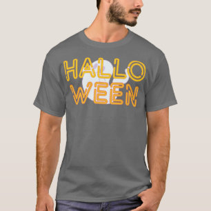 Neon Halloween Lycklig Ghost Helgdag Design T Shirt