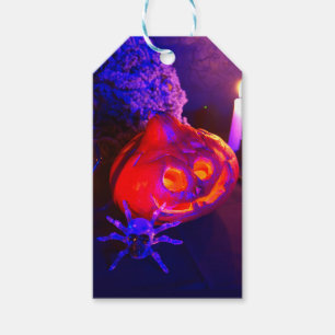 Neon Halloween-pumpor Presentetikett