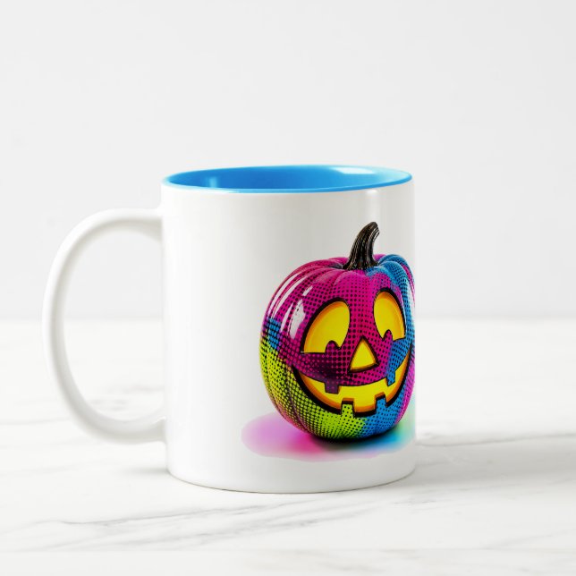 Neon Halvton Pumpamugg Två-Tonad Mugg (Vänster)