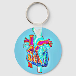 Neon Hand plockade Anatomiskt hjärta Nyckelring