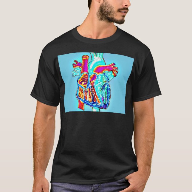 Neon Hand plockade Anatomiskt hjärta Tee Shirt (Framsida)