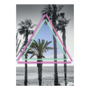 Neon handflatan fototryck