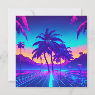 Neon handflatan julkort