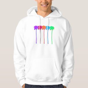 Neon Handflatan Träd Hoodie
