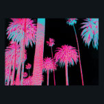 Neon Handflatan Träd Miami Beach Art Deco-konstver Poster<br><div class="desc">Neon Handflatan Träd Miami Beach Art Deco Art-avtryck poster av Artist Rick Kort. Neon Handflatan Träd glöd på natten i Neon färg. Underbart poster att lägga till lite färg i något rum.</div>