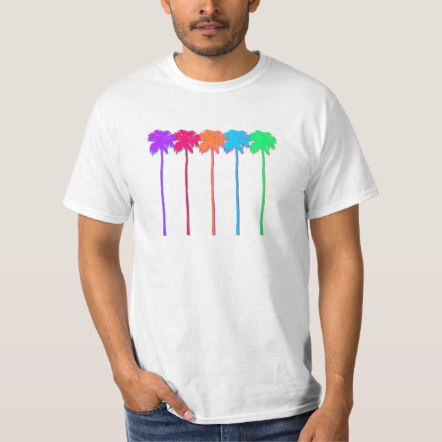 Neon Handflatan Träd T Shirt (Framsida)