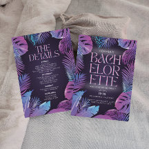 Neon Handflatan Tropical Bachelorette Party