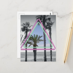 Neon handflatan vykort