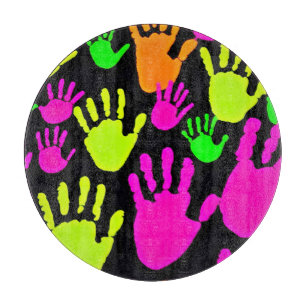 Neon Handprint Graffiti Mönster