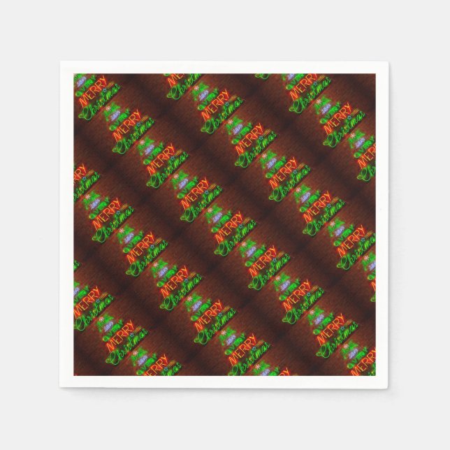 Neon har mycket God jul Pappersservett (Framsidan)