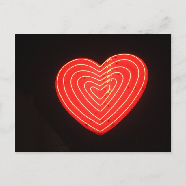 Neon Heart 2 Vykort (Framsida)