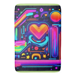 Neon Heart Chaos Badrumsmatta