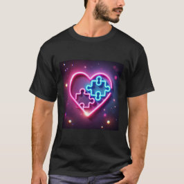 Neon Heart Puzzle Manar Shirts T Shirt
