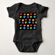 Neon Hearts Baby Bodydress (Black Multi)