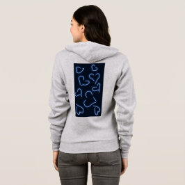 Neon Hearts Blue T Shirt