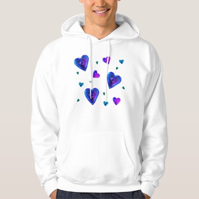 Neon Hearts Hoodie (Framsida)