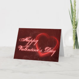 Neon Hearts Valentine Day Greeting Card Inbjudan