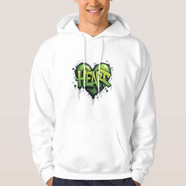 Neon Heartslag Hoodie (Framsida)