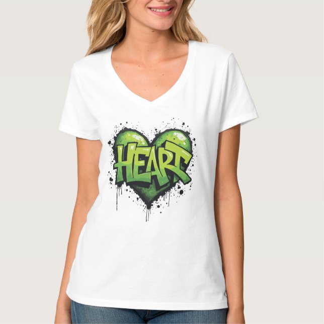 Neon Heartslag T Shirt (Framsida)