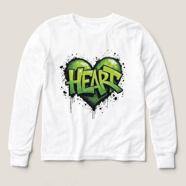 Neon Heartslag T Shirt (Design framsida)