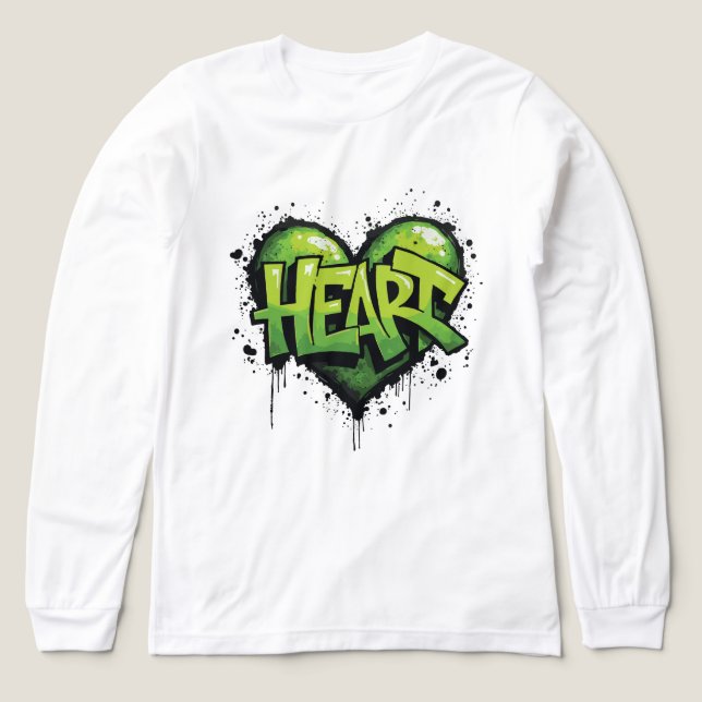 Neon Heartslag T Shirt (Design framsida)