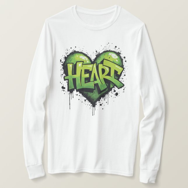 Neon Heartslag T Shirt (Design framsida)