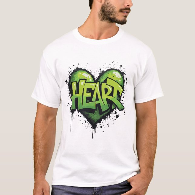 Neon Heartslag T Shirt (Framsida)