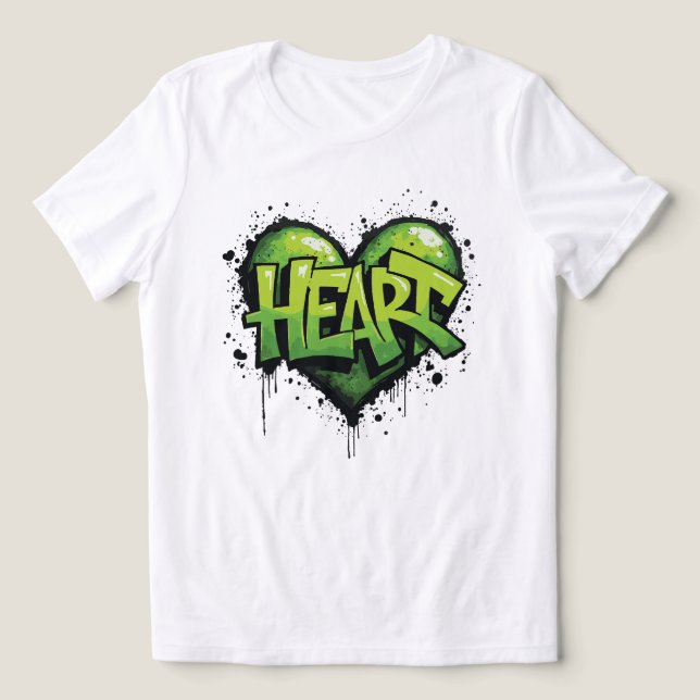 Neon Heartslag T Shirt (Design Framsida)