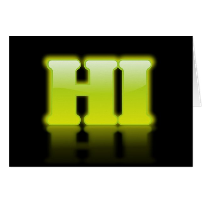 Neon - Hej Hälsningskort (Framsidan Horizontal)