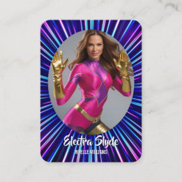 Neon Hero Glow Coscards Cosplay Byteskort Visitkort